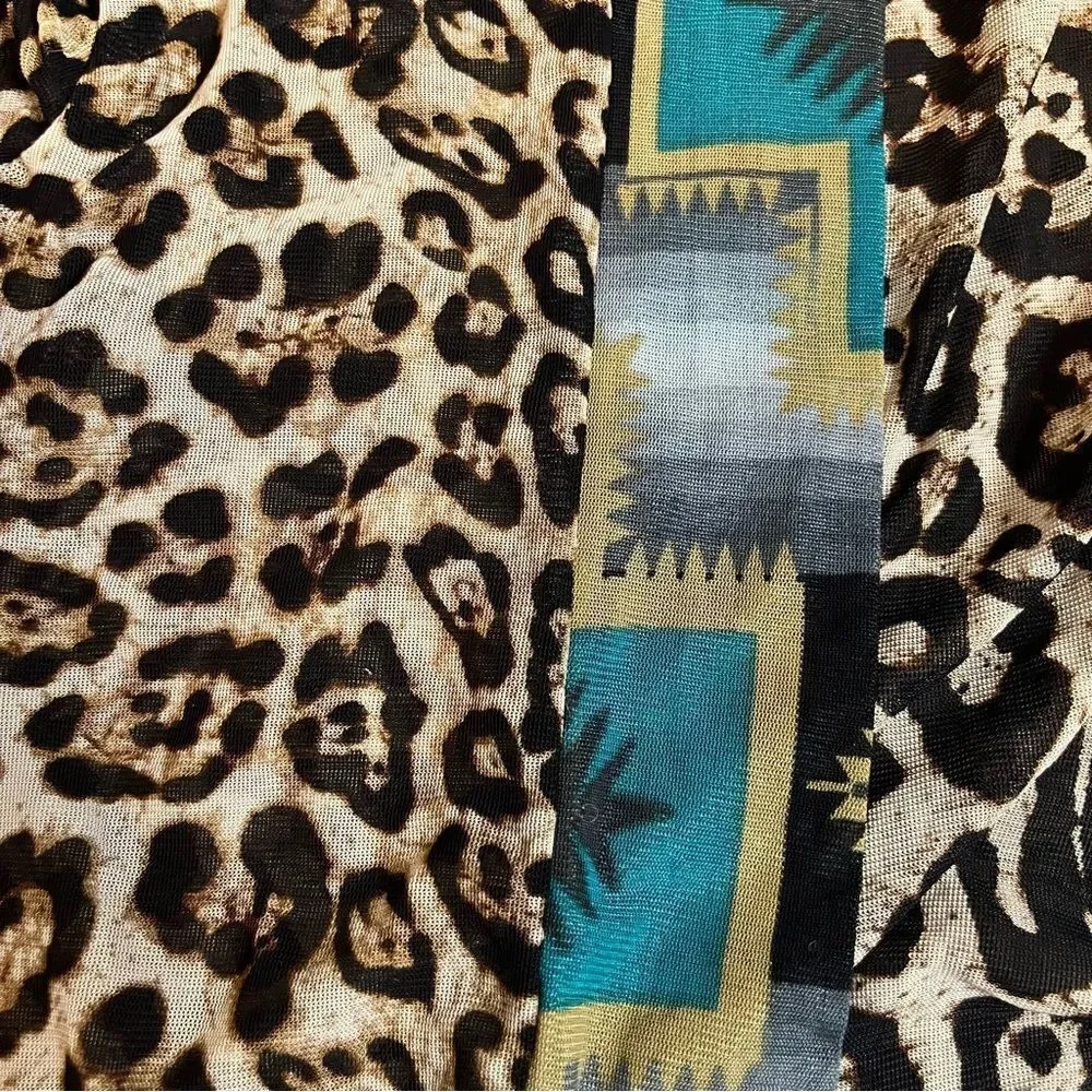 Crazy Train Cardigan Size Small Sheer Animal Print Southwestern​ - Picture 6 of 13